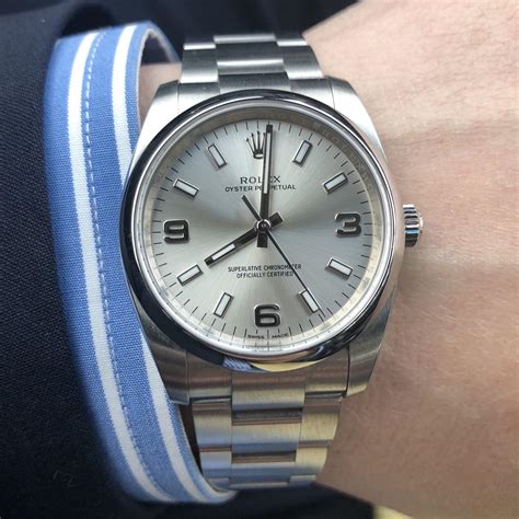 rolex op 34 silver dial|Rolex oyster perpetual 34mm price.